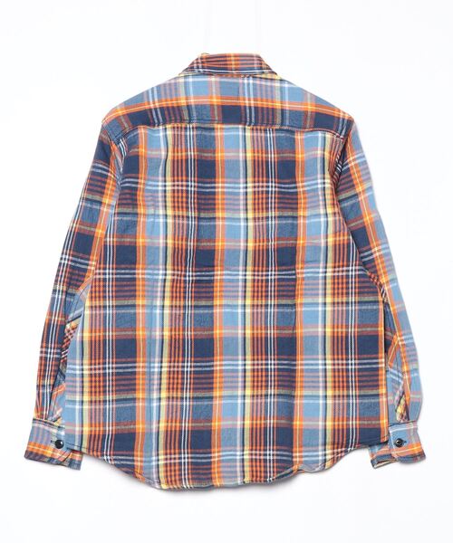 Coffee & Cigarettes(コーヒーアンドシガレッツ)の「10B11 Heavy Flannel One Wash Work Shirt(シャツ/ブラウス・メンズ・オレンジ系/パープル系・XL/M/L)」の11枚目の写真