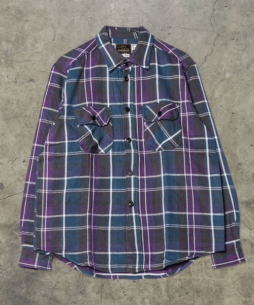 Coffee & Cigarettes(コーヒーアンドシガレッツ)の「10B11 Heavy Flannel One Wash Work Shirt(シャツ/ブラウス・メンズ・オレンジ系/パープル系・XL/M/L)」の9枚目の写真