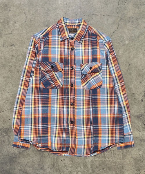 Coffee & Cigarettes(コーヒーアンドシガレッツ)の「10B11 Heavy Flannel One Wash Work Shirt(シャツ/ブラウス・メンズ・オレンジ系/パープル系・XL/M/L)」の10枚目の写真
