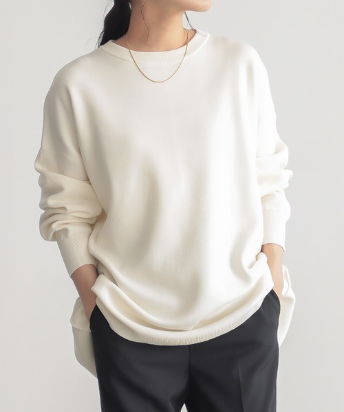 for/c（フォーシー）の「[新色追加]マシュマロミラノゆったりニット【サスティナブル】（ニット/セーター・レディース・アイボリー/ブラック/ネイビー/パープル・M/L/LL）」の13枚目の写真