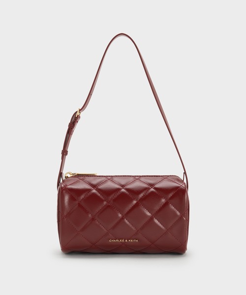CHARLES & KEITH(チャールズ & キース)の「Janie ジェイニー キルトショルダーバッグ(ショルダーバッグ・レディース・シャンパン/バーガンディー・S)」の18枚目の写真