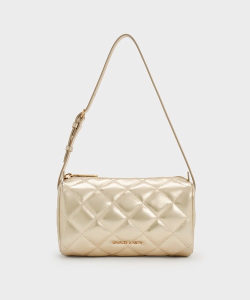 CHARLES & KEITH(チャールズ & キース)の「Janie ジェイニー キルトショルダーバッグ(ショルダーバッグ・レディース・シャンパン/バーガンディー・S)」の20枚目の写真