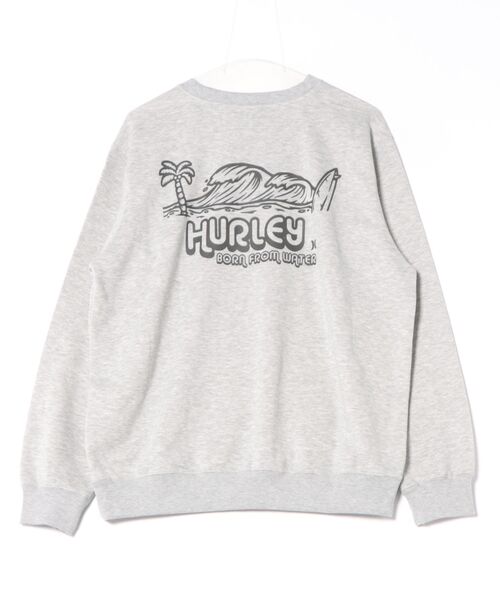 Hurley （ハーレー）の「【Hurley:ハーレー】バックプリントスウェット　トレーナー　吸水速乾　SWEAT BIG WAVE CREW（スウェット・メンズ・ブラック/ヘザーグレー・MEDIUM/LARGE/X-LARGE）」の8枚目の写真
