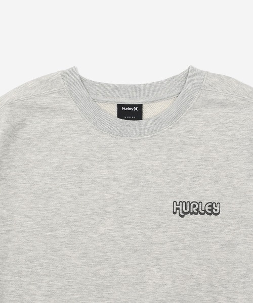 Hurley （ハーレー）の「【Hurley:ハーレー】バックプリントスウェット　トレーナー　吸水速乾　SWEAT BIG WAVE CREW（スウェット・メンズ・ブラック/ヘザーグレー・MEDIUM/LARGE/X-LARGE）」の4枚目の写真