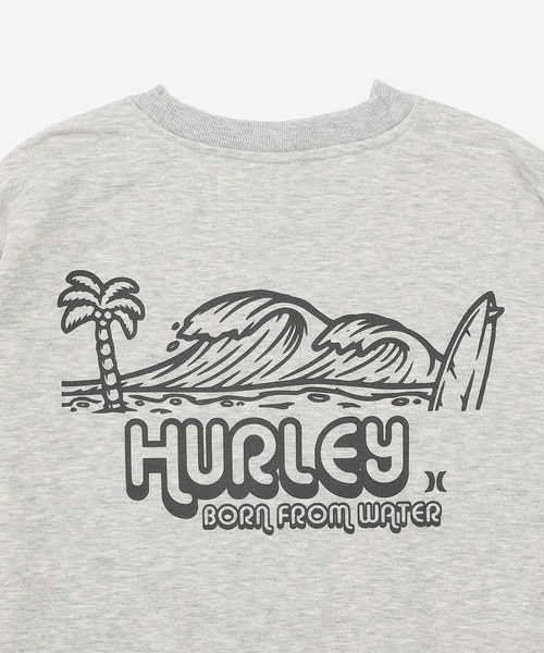 Hurley （ハーレー）の「【Hurley:ハーレー】バックプリントスウェット　トレーナー　吸水速乾　SWEAT BIG WAVE CREW（スウェット・メンズ・ブラック/ヘザーグレー・MEDIUM/LARGE/X-LARGE）」の5枚目の写真