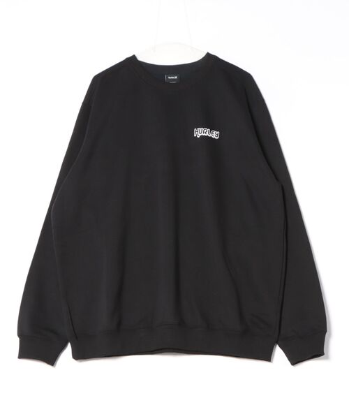 Hurley （ハーレー）の「【Hurley:ハーレー】バックプリントスウェット　トレーナー　吸水速乾　SWEAT BIG WAVE CREW（スウェット・メンズ・ブラック/ヘザーグレー・MEDIUM/LARGE/X-LARGE）」の6枚目の写真