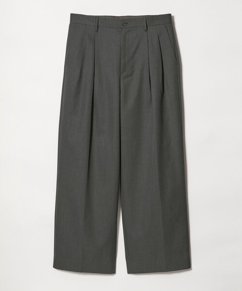 TWツイル 2P ワイド ストレート スラックス（スラックス）｜MONKEY