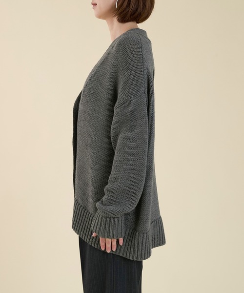 marmors（マルモア）の「【marmors】back numbering knit cardigan（ニット/セーター・レディース・グレイッシュベージュ/オフホワイト/チャコールグレー・36）」の16枚目の写真
