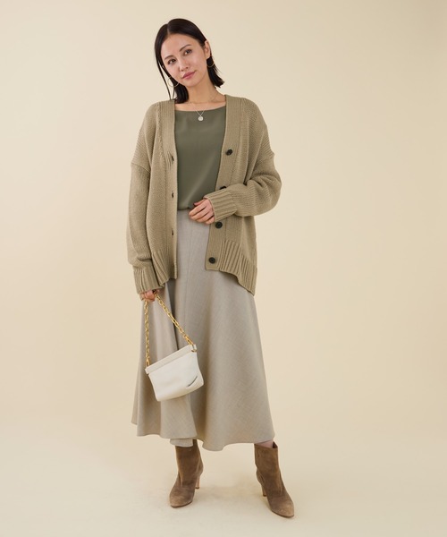 marmors（マルモア）の「【marmors】back numbering knit cardigan（ニット/セーター・レディース・グレイッシュベージュ/オフホワイト/チャコールグレー・36）」の22枚目の写真