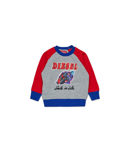 [ディーゼルキッズ/DIESEL kids]90cm トレーナー/スウェット 黒×黄色子供服 キッズ kids ベビー服 baby 男の子 春秋冬 629032 tops トレーナー DIESEL（ディーゼル）Kids ＆ Junior ワンポイントブランドロゴスウェットプルオーバー キッズ 子供服 男の子 女の子