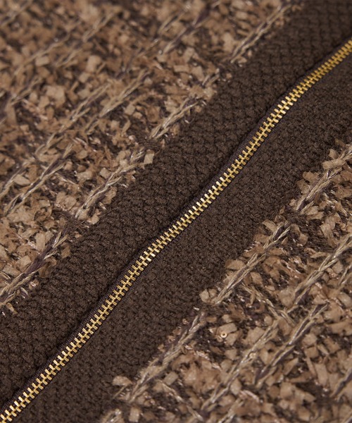 ROPE'（ロペ）の「ツイードZIPノーカラーカーディガン/イージーケア（カーディガン/ボレロ・レディース・キナリ/ブラウン・FREE）」の11枚目の写真