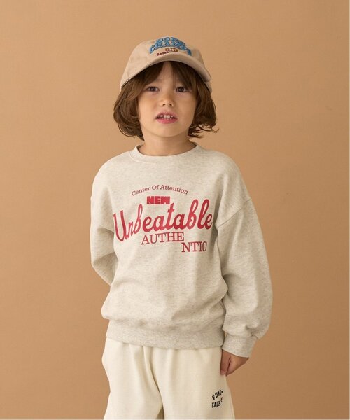 b・ROOM（ビールーム）の「【毛玉バイバイ裏毛】選べる7柄アソートグラフィックスウェット（スウェット・キッズ・ブルーグレー/ブルーグリーン/トップグレー/オートミール/ラベンダー/ブラック/レンガ・110cm/150cm/130cm/140cm/120cm/100cm）」の4枚目の写真