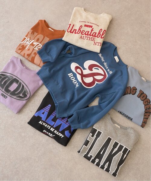 b・ROOM（ビールーム）の「【毛玉バイバイ裏毛】選べる7柄アソートグラフィックスウェット（スウェット・キッズ・ブルーグレー/ブルーグリーン/トップグレー/オートミール/ラベンダー/ブラック/レンガ・110cm/150cm/130cm/140cm/120cm/100cm）」の22枚目の写真