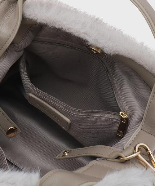 UNTITLED（アンタイトル）の「ミニフェイクファーショルダー（ハンドバッグ・レディース・ベージュ/グレー・99）」の10枚目の写真