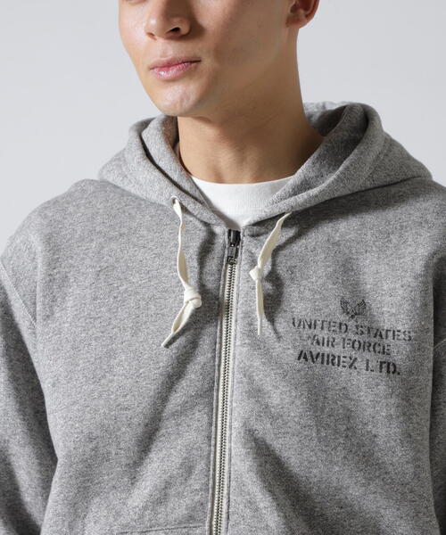 AVIREX(アヴィレックス)の「VINTAGE ZIP UP HOODIE / ヴィンテージ ジップアップ フーディ / AVIREX / アヴィレックス(パーカー・メンズ・グレー/ブルー/チャコールグレー・2XL/XL/M/L)」の12枚目の写真