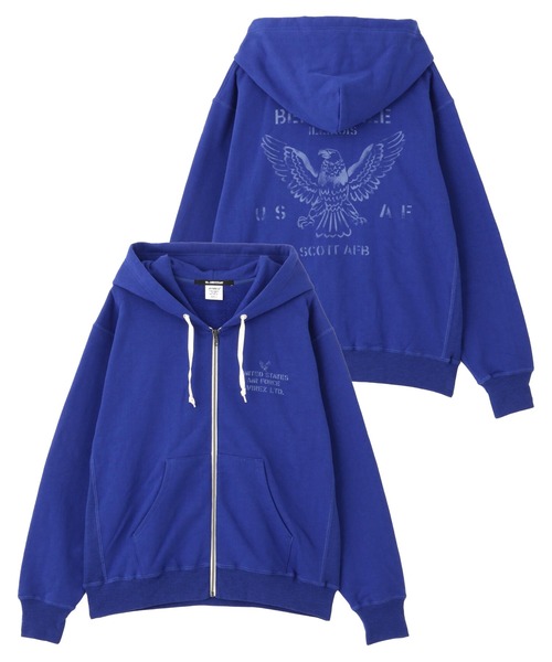 AVIREX(アヴィレックス)の「VINTAGE ZIP UP HOODIE / ヴィンテージ ジップアップ フーディ / AVIREX / アヴィレックス(パーカー・メンズ・グレー/ブルー/チャコールグレー・2XL/XL/M/L)」の3枚目の写真