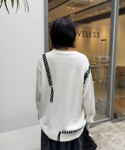 LOVELESS（ラブレス）の「【UNISEX】ポイントスレッドプルオーバー（ニット/セーター・メンズ・グレー系その他/オフホワイト/ブラック/ブラウン系その他5・M/L）」の10枚目の写真