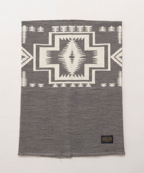PENDLETON（ペンドルトン）の「PENDLETON ペンドルトン HARDING KNIT NECKWARMER ハーディング ジャガード ニット ネックウォーマー（ネックウォーマー/スヌード・メンズ・ライトグレー/ブラック・FREE）」の4枚目の写真
