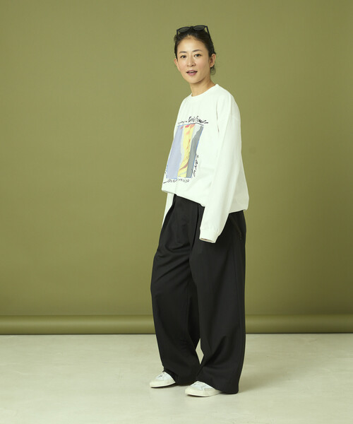 Freada(フリーダ)の「Freada/フリーダ ”David Bowie/デヴィッド・ボウイ” プリント ロンT(Tシャツ/カットソー・レディース・ブラック/ホワイト・ONE SIZE)」の8枚目の写真