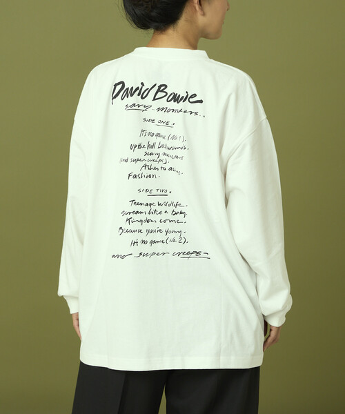 Freada(フリーダ)の「Freada/フリーダ ”David Bowie/デヴィッド・ボウイ” プリント ロンT(Tシャツ/カットソー・レディース・ブラック/ホワイト・ONE SIZE)」の12枚目の写真