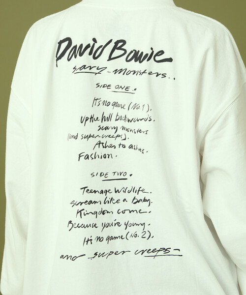 Freada(フリーダ)の「Freada/フリーダ ”David Bowie/デヴィッド・ボウイ” プリント ロンT(Tシャツ/カットソー・レディース・ブラック/ホワイト・ONE SIZE)」の13枚目の写真