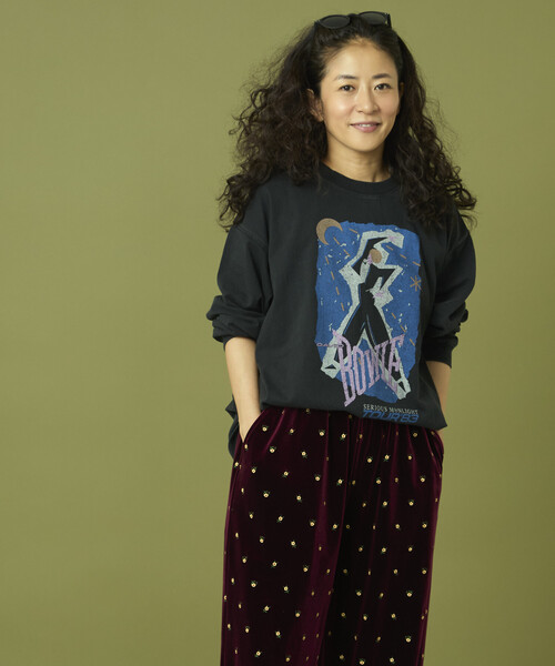 Freada(フリーダ)の「Freada/フリーダ ”David Bowie/デヴィッド・ボウイ” プリント ロンT(Tシャツ/カットソー・レディース・ブラック/ホワイト・ONE SIZE)」の19枚目の写真