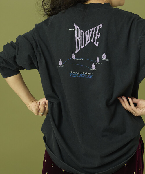 Freada(フリーダ)の「Freada/フリーダ ”David Bowie/デヴィッド・ボウイ” プリント ロンT(Tシャツ/カットソー・レディース・ブラック/ホワイト・ONE SIZE)」の22枚目の写真