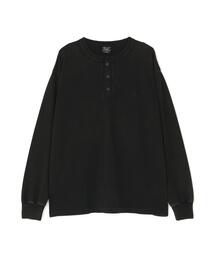 【日本限定】Alpha Industries/アルファインダストリーズ/SNOW WASH LS HENLEY NECK T-SHIRT/スノー ウォッシュ ヘンリー ネックTシャツ