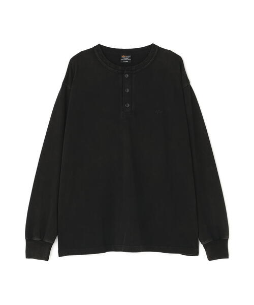 Alpha Industries（アルファインダストリーズ）の「Alpha Industries/アルファインダストリーズ/SNOW WASH LS HENLEY NECK T-SHIRT/スノー ウォッシュ ヘンリー ネックTシャツ（Tシャツ/カットソー・メンズ・ネイビー/チャコール/ブラック/ホワイト系2/オリーブ系・L/2XL/M/S/XL）」の12枚目の写真