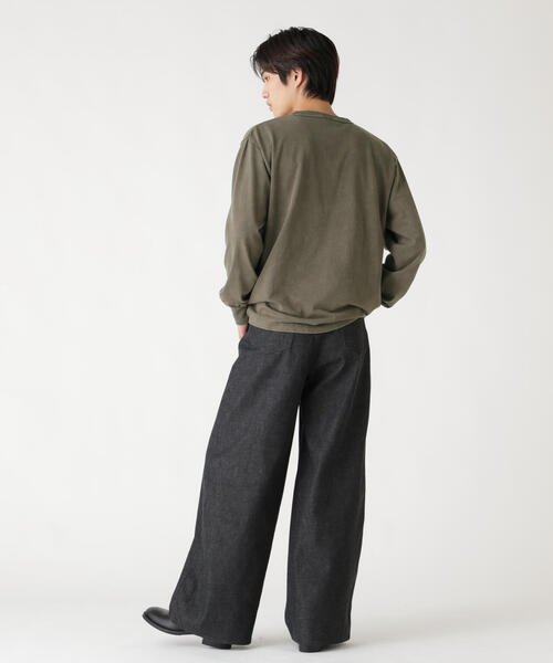 Alpha Industries（アルファインダストリーズ）の「Alpha Industries/アルファインダストリーズ/SNOW WASH LS HENLEY NECK T-SHIRT/スノー ウォッシュ ヘンリー ネックTシャツ（Tシャツ/カットソー・メンズ・ネイビー/チャコール/ブラック/ホワイト系2/オリーブ系・L/2XL/M/S/XL）」の21枚目の写真