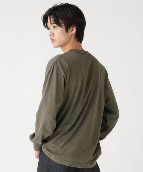 Alpha Industries（アルファインダストリーズ）の「Alpha Industries/アルファインダストリーズ/SNOW WASH LS HENLEY NECK T-SHIRT/スノー ウォッシュ ヘンリー ネックTシャツ（Tシャツ/カットソー・メンズ・ネイビー/チャコール/ブラック/ホワイト系2/オリーブ系・L/2XL/M/S/XL）」の7枚目の写真