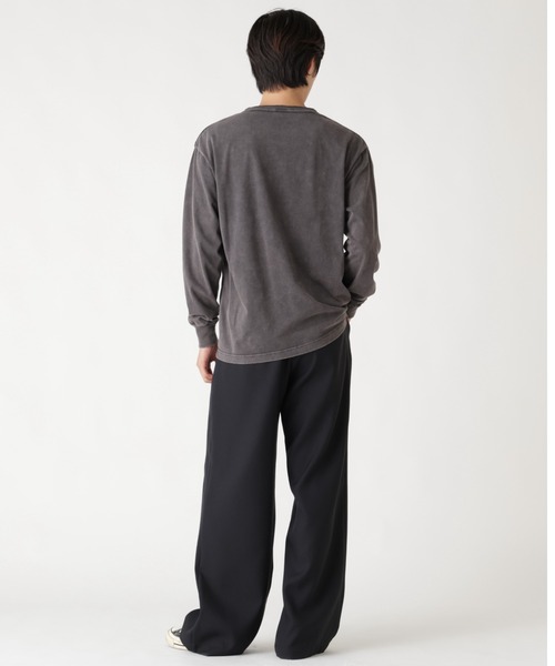 Alpha Industries（アルファインダストリーズ）の「Alpha Industries/アルファインダストリーズ/SNOW WASH LS HENLEY NECK T-SHIRT/スノー ウォッシュ ヘンリー ネックTシャツ（Tシャツ/カットソー・メンズ・ネイビー/チャコール/ブラック/ホワイト系2/オリーブ系・L/2XL/M/S/XL）」の9枚目の写真