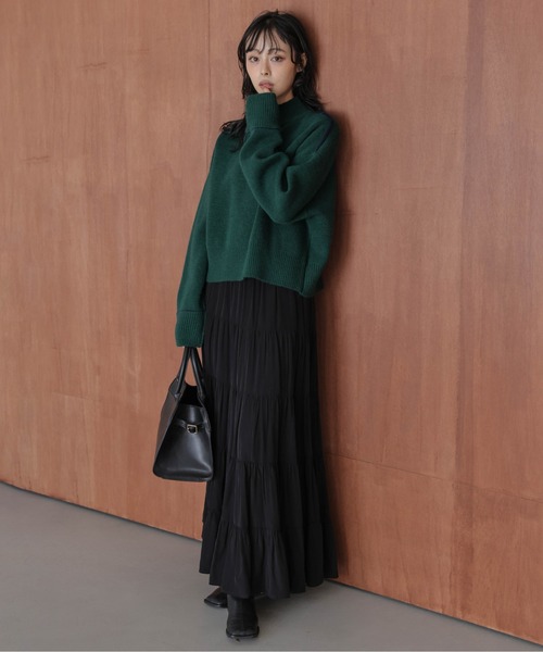 La-gemme（ラジェム）の「リバーシブルデザイン 配色ニットトップス（ニット/セーター・レディース・イエロー×グレー/ネイビー系/ブルー系/ベージュ×ブラック・フリー）」の14枚目の写真