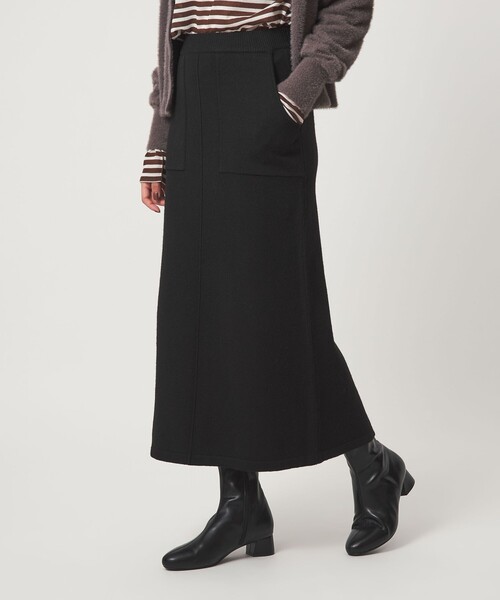 green label relaxing（グリーンレーベルリラクシング）の「【WEB限定】＜at ease＞ニット タイト スカート ウォッシャブル（スカート・レディース・オフホワイト/ブラウン/ダークグレー/ブラック・FREE）」の22枚目の写真