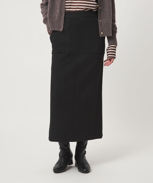 green label relaxing（グリーンレーベルリラクシング）の「【WEB限定】＜at ease＞ニット タイト スカート ウォッシャブル（スカート・レディース・オフホワイト/ブラウン/ダークグレー/ブラック・FREE）」の15枚目の写真