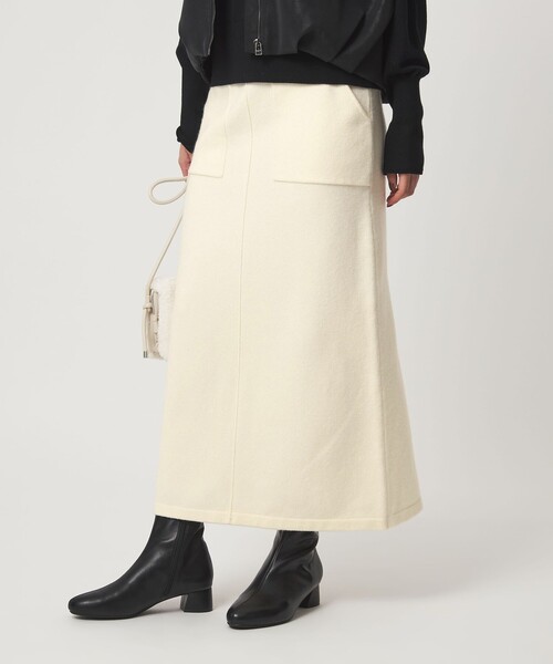 green label relaxing（グリーンレーベルリラクシング）の「【WEB限定】＜at ease＞ニット タイト スカート ウォッシャブル（スカート・レディース・オフホワイト/ブラウン/ダークグレー/ブラック・FREE）」の19枚目の写真