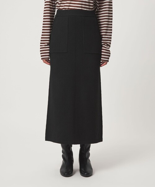 green label relaxing（グリーンレーベルリラクシング）の「【WEB限定】＜at ease＞ニット タイト スカート ウォッシャブル（スカート・レディース・オフホワイト/ブラウン/ダークグレー/ブラック・FREE）」の22枚目の写真