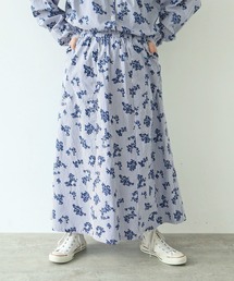 PAR ICI | ストライプお花プリント ギャザースカート(スカート)