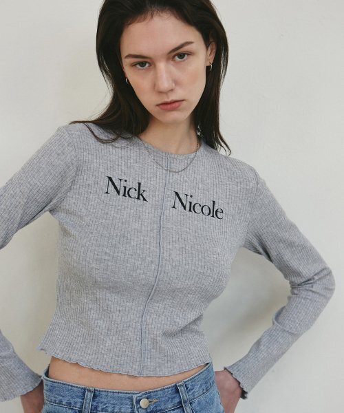 NICK&NICOLE(ニックアンドニコール)の「NICOLE SIGNATURE SLIM KNIT_GRAY(ニット/セーター・レディース・その他・FREE)」の1枚目の写真