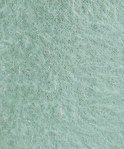 Cutie Blonde（キューティーブロンド）の「キラふわ ラメフェザー ドロストニット（ニット/セーター・レディース・グリーン系/ベージュ/オフホワイト/チャコールグレー・00）」の15枚目の写真