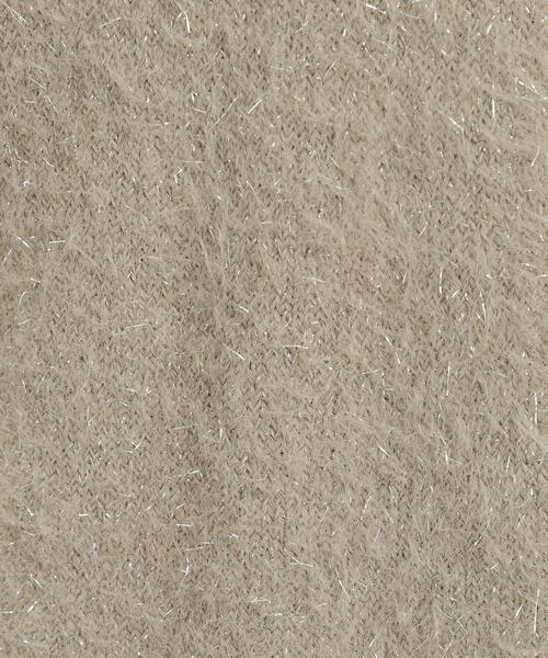 Cutie Blonde（キューティーブロンド）の「キラふわ ラメフェザー ドロストニット（ニット/セーター・レディース・グリーン系/ベージュ/オフホワイト/チャコールグレー・00）」の9枚目の写真