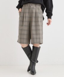 Cutie Blonde | 【セットアップ可】チェック柄タックハーフパンツ(その他パンツ)