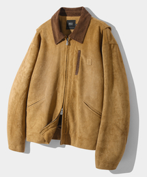 DIMITRI BLACK | 2WAY OG エッセンシャル デトロイト スウェード ジャケット_ブラウン(MA-1)