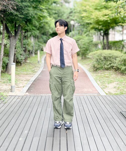 MUSINSA STANDARD（ムシンサスタンダード）の「リラックスドウォッシュドポプリン半袖シャツ[デザートピンク]（シャツ/ブラウス・メンズ・その他・SMALL/MEDIUM/LARGE/X-LARGE/XX-LARGE）」の9枚目の写真