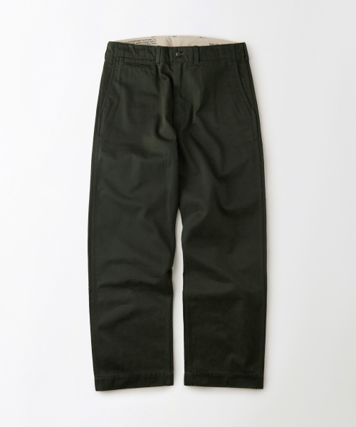 OUTSTANDING(アウトスタンディング)の「OFFICER CHINO PANTS_OLIVE GREEN(その他パンツ・レディース・その他・SMALL/MEDIUM/LARGE)」の1枚目の写真