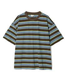 PARTIMENTO（パルティメント）の「オルタネートストライプTシャツブルー（Tシャツ/カットソー）」