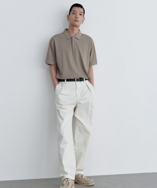 MUSINSA STANDARD（ムシンサスタンダード）の「リバースワンタックレギュラーフィットチノパンツ[クリーム]（その他パンツ・メンズ・その他・40/38/42/36/34/32/30/31/33/26/27/28/29）」の3枚目の写真