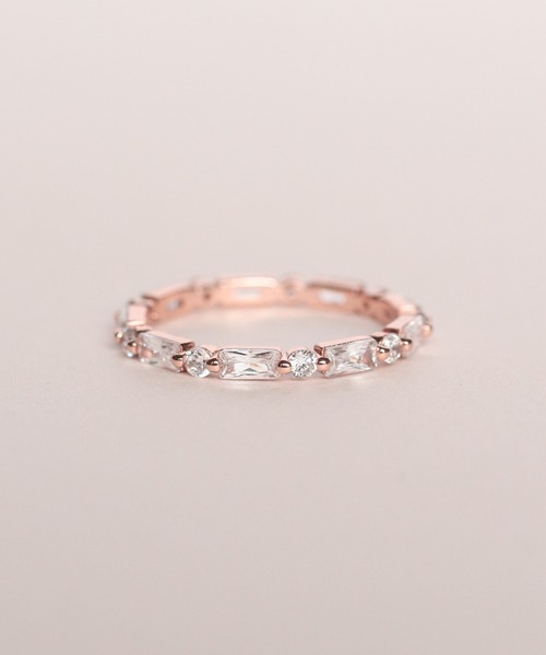 NOIR DE POUPEE（ノワールドプーペ）の「【WEB限定】silver925 マルチキュービックジルコニアエタニティリング（リング・レディース・ゴールド/ピンクゴールド・#7/#9/#10/#11/#15/#13）」の2枚目の写真