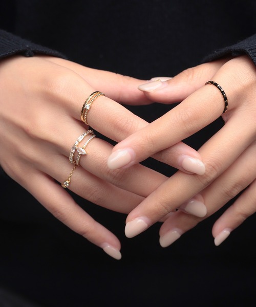 NOIR DE POUPEE（ノワールドプーペ）の「【WEB限定】silver925 マルチキュービックジルコニアエタニティリング（リング・レディース・ゴールド/ピンクゴールド・#7/#9/#10/#11/#15/#13）」の8枚目の写真