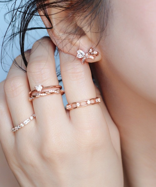 NOIR DE POUPEE（ノワールドプーペ）の「【WEB限定】silver925 マルチキュービックジルコニアエタニティリング（リング・レディース・ゴールド/ピンクゴールド・#7/#9/#10/#11/#15/#13）」の12枚目の写真